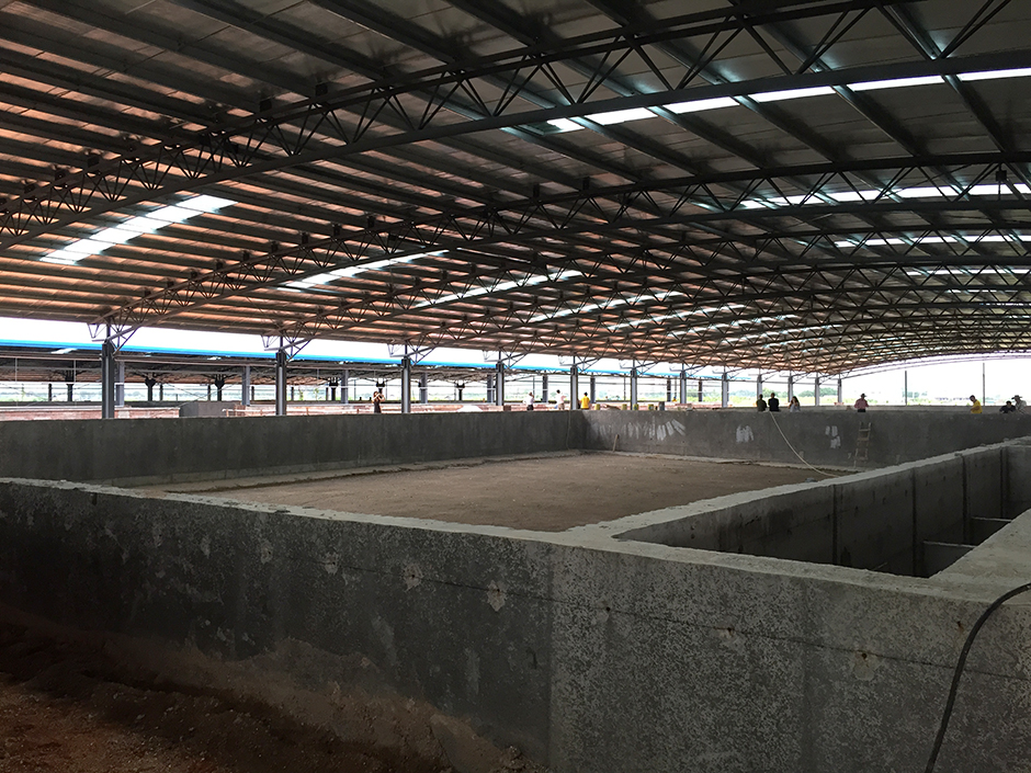 nearly completed tanks and structure